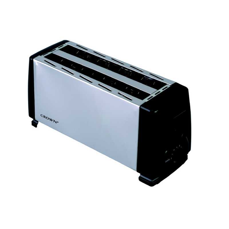 CROWN ΦΡΥΓΑΝΙΕΡΑ INOX 4 Θέσεων 1200W CT-1205DX, CROWN